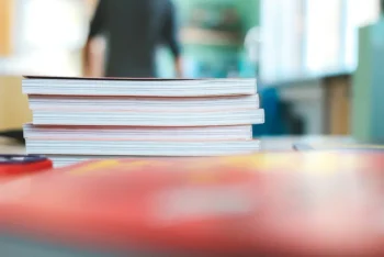 workbooks on table
