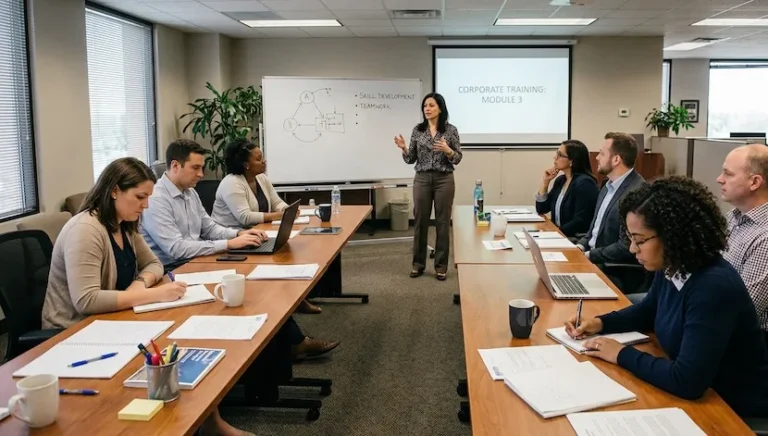 Corporate training materials for a corporate training meeting