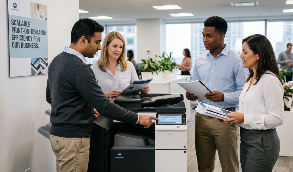 print on demand for businesses in an office