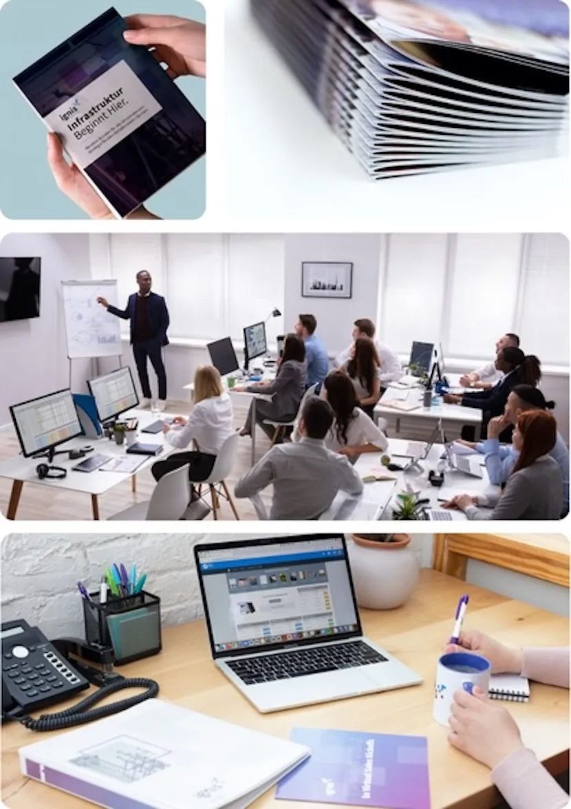 collage of training materials showing different use cases